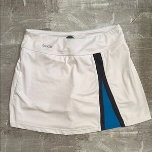 Bolle White Tennis/Golf Skirt/Skort with Blue and Black Details - Size XS